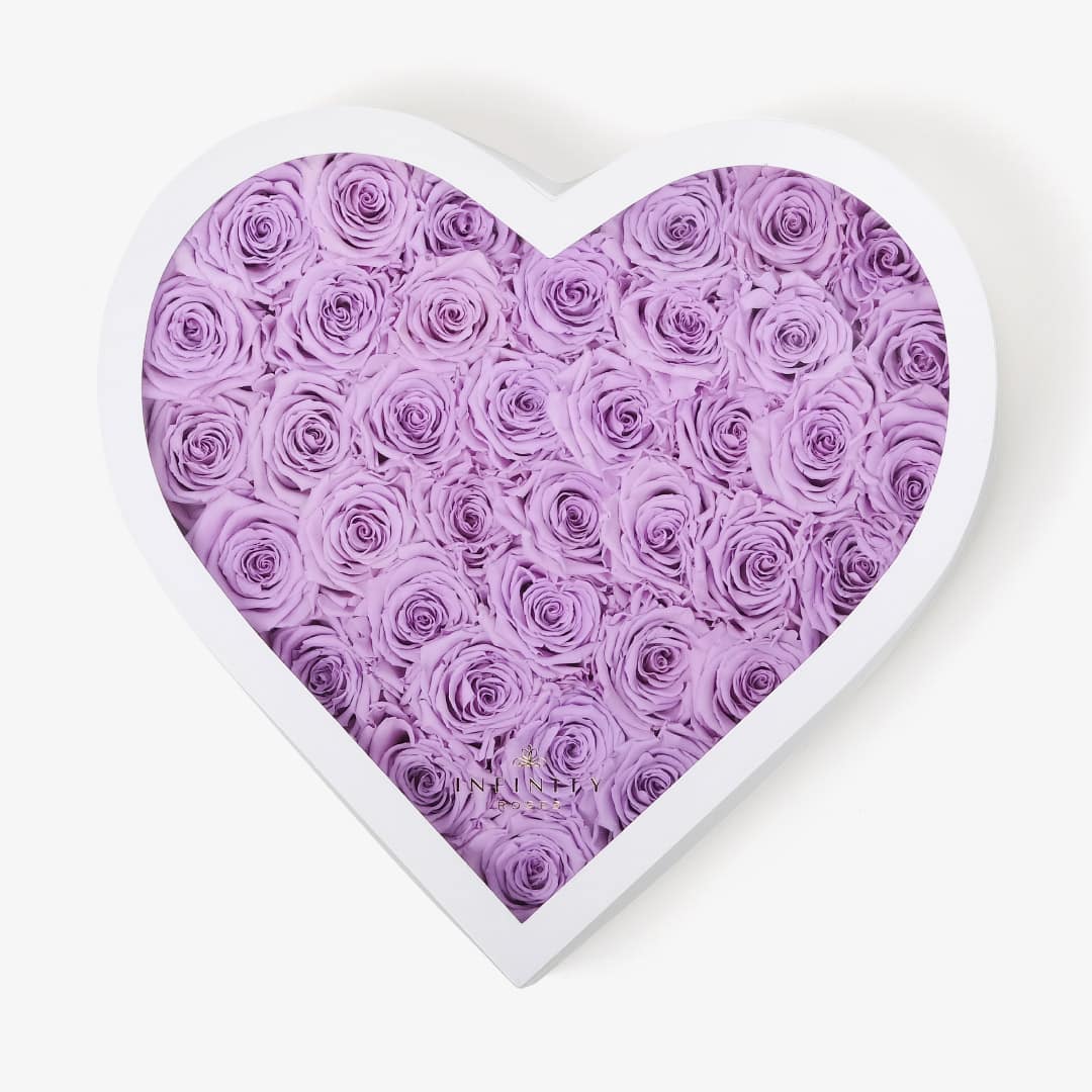 Infinity Roses | Medium Heart Box